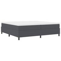 Boxspring bed Donkergrijs 200 x 200 cm Katoenen stof - thumbnail