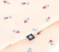 Lange katoenen jumpsuit voor baby PETIT BATEAU vanille - thumbnail