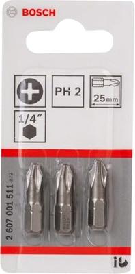 Bosch Accessoires Bit extra-hard PH 2, 25 mm 3st - 2607001511 - thumbnail