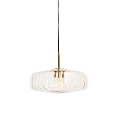 Light & Living Hanglamp 'Pleat' Glas, 40cm, kleur Transparant Light & Living Hanglamp 'Pleat' Glas, 40cm, kleur Transparant