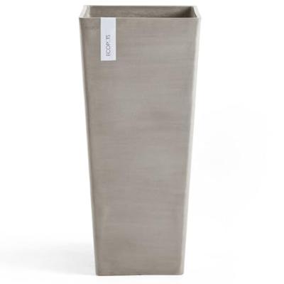 Ecopots Rotterdam High kunststof bloempot Taupe - Ø 30,3 cm