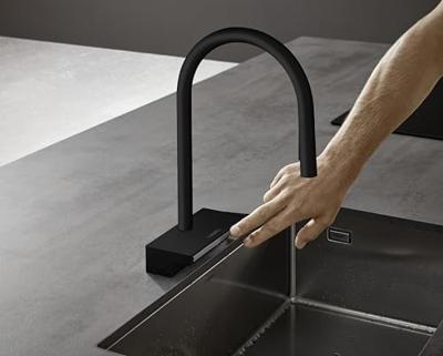 Hansgrohe Aquno Select M81 ééngreeps keukenkraan 170, uittrekbare vuistdouche, 3jet, sBox, mat zwart