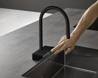 Hansgrohe Aquno Select M81 ééngreeps keukenkraan 170, uittrekbare vuistdouche, 3jet, sBox, mat zwart - thumbnail