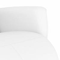 Fauteuil verstelbaar met voetensteun kunstleer wit - thumbnail