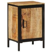 Badkamerkast 40x30x60 cm massief mangohout en ijzer - thumbnail