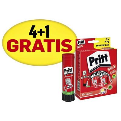 Lijmstift Pritt Stick Original 43gr promopack 4+1 gratis | 12 stuks