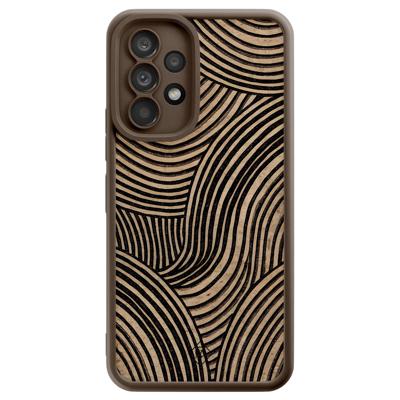 Samsung Galaxy A53 bruine case - Ebony waves Samsung Galaxy A53 bruine case - Ebony waves