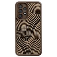 Samsung Galaxy A53 bruine case - Ebony waves - thumbnail