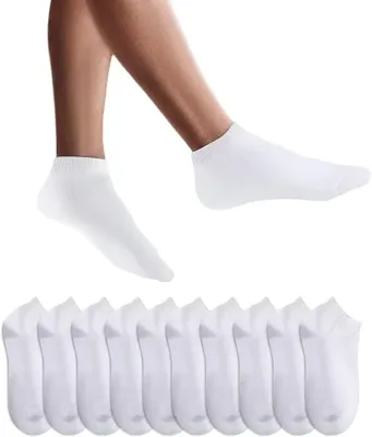 Primair 10-paar Sneakersokken - Multipack Enkelsokken - Dames & heren sokken voordeelverpakking