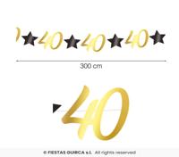 Slinger 40 Jaar Zwart & Goud Chique - thumbnail