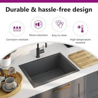 VidaXL Gootsteen handgemaakt roestvrij staal zwart - thumbnail