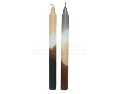 Dinerkaars Dip Dye Bruin 23cm Assorti 2st