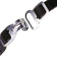 Bibia snelbinder met haak / oog 50 cm zwart - thumbnail
