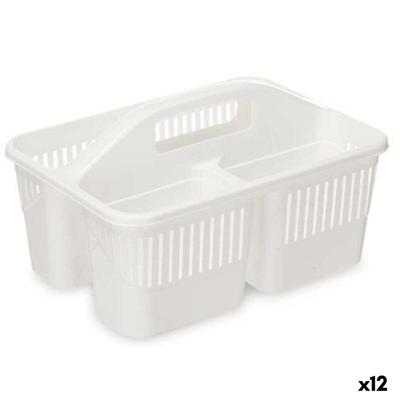 Organizer Wit Plastic 31,3 x 18 x 22 cm Reinigend (12 Stuks) Organizer Wit Plastic 31,3 x 18 x 22 cm Reinigend (12 Stuks)