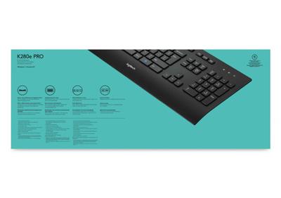 Logitech K280E Pro f/ Business toetsenbord Kantoor USB QWERTY US International Zwart - thumbnail