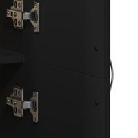 Archiefkast 60x32x153 cm bewerkt hout zwart - thumbnail