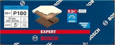 Bosch Accessoires EXPERT C470 Schuurpapier 102 x 62/93 mm, K 180, 50-delig - 2608901650 Bosch Accessoires EXPERT C470 Schuurpapier 102 x 62/93 mm, K 180, 50-delig - 2608901650