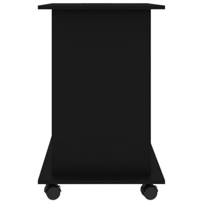 Computerbureau 80x50x75 cm bewerkt hout zwart - thumbnail