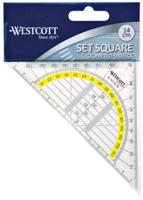 Quantore Geodriehoek westcott 140mm transparant - thumbnail