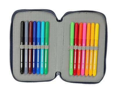 Schooletui met Accessoires El Niño Kook Marineblauw 12,5 x 19,5 x 4 cm 29 Onderdelen Schooletui met Accessoires El Niño Kook Marineblauw 12,5 x 19,5 x 4 cm 29 Onderdelen