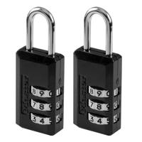 Masterlock 2 Hangsloten, 3 cijfers, 20mm - 646EURT 646EURT - thumbnail