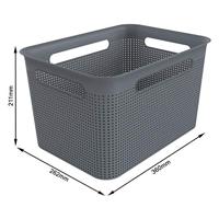 Rotho BRISEN Opbergmand 36x26,2x21,1 cm 16L Antraciet - thumbnail