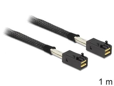 DeLOCK mini sas hd sff-8643 > mini sas hd sff-8643 kabel (zwart, 1 meter)