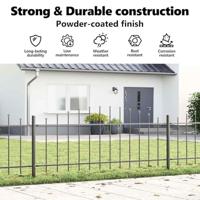 VidaXL Tuinhek grijs 170 x 140 cm gepoedercoat staal - thumbnail