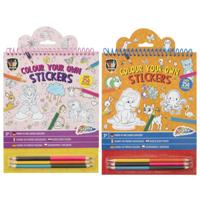 Creative Craft Group Kleur je eigen stickers met kleurpotloden - fantasiewereld, 250st. - thumbnail