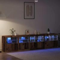 Dressoir Oud hout 283 x 37 x 67 cm Bewerkt hout - thumbnail
