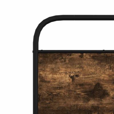 Bedframe zonder matras metaal gerookt eikenkleurig 183x213 cm