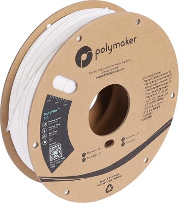 Polymaker PC02006 Filament PC (polycarbonaat) Slagvast, Hittebestendig 1.75 mm 3000 g Wit PolyMax™ 1 stuk(s) Polymaker PC02006 Filament PC (polycarbonaat) Slagvast, Hittebestendig 1.75 mm 3000 g Wit PolyMax™ 1 stuk(s)