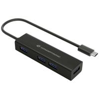 Conceptronic HUBBIES07B USB-C (USB 3.2 Gen 2) multiport hub 4 poorten Zwart - thumbnail