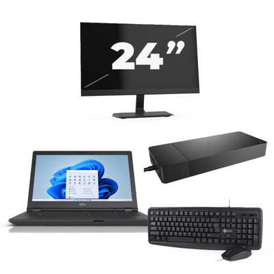 Fujitsu Lifebook E5511 - Intel Core i7-11e Generatie - 15 inch - 16GB RAM - 256GB SSD - Windows 11 Home + 1x 24 inch Monitor Fujitsu Lifebook E5511 - Intel Core i7-11e Generatie - 15 inch - 16GB RAM - 256GB SSD - Windows 11 Home + 1x 24 inch Monitor