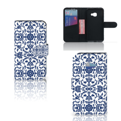 Samsung Galaxy Xcover 4 | Xcover 4s Hoesje Flower Blue Samsung Galaxy Xcover 4 | Xcover 4s Hoesje Flower Blue