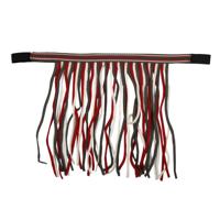 Pagony Stripe vliegenfrontriem grijs maat:pony - thumbnail