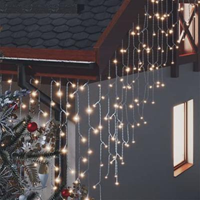 VidaXL Lichtgordijn met 400 led&apos;s en 8 functies 10 m warmwit