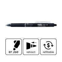 Pilot FriXion Ball Clicker roller, intrekbaar, medium punt, 0,7 mm, zwart - thumbnail