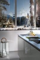 Sompex LED Sfeerlamp / Kerstster Lucy chroom - 34cm - thumbnail
