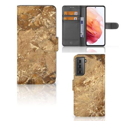 Samsung Galaxy S21 | Bookcase | Marmer Creme