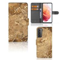 Samsung Galaxy S21 | Bookcase | Marmer Creme - thumbnail