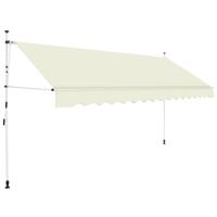 VidaXL Luifel handmatig uittrekbaar 350 cm crème - thumbnail