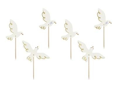 Cupcake Toppers Duif (6st)