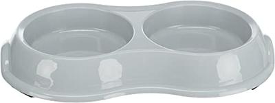 TRIXIE VOERBAK / WATERBAK DUBBEL KUNSTSTOF ASSORTI 11 CM 200 ML 4 ST