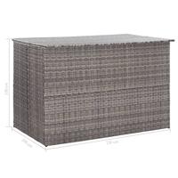 Tuinbox 150x100x100 cm poly rattan grijs - thumbnail