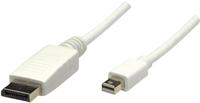 Manhattan 324748-CG DisplayPort-kabel Mini-displayport / DisplayPort Adapterkabel Mini DisplayPort-stekker, DisplayPort-stekker 2.00 m Wit - thumbnail