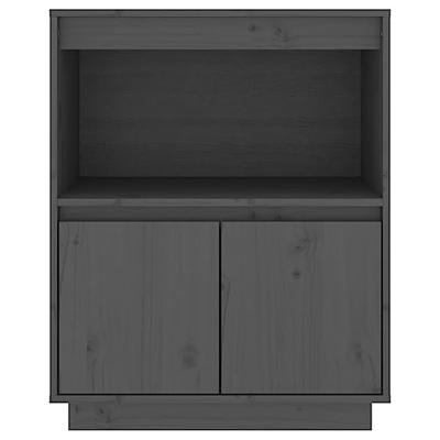 Dressoir 60x34x75 cm massief grenenhout grijs