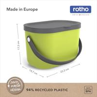 Rotho albula bio afvalbakje 3.2l lime - thumbnail