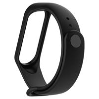 Xiaomi Mi band 3 / 4 / 5 / 6 / 7 bandje OneColor - Zwart - thumbnail