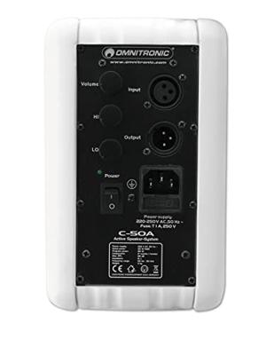 Omnitronic C-50A Actieve studio monitor 13 cm 5 inch 50 W 1 paar Omnitronic C-50A Actieve studio monitor 13 cm 5 inch 50 W 1 paar